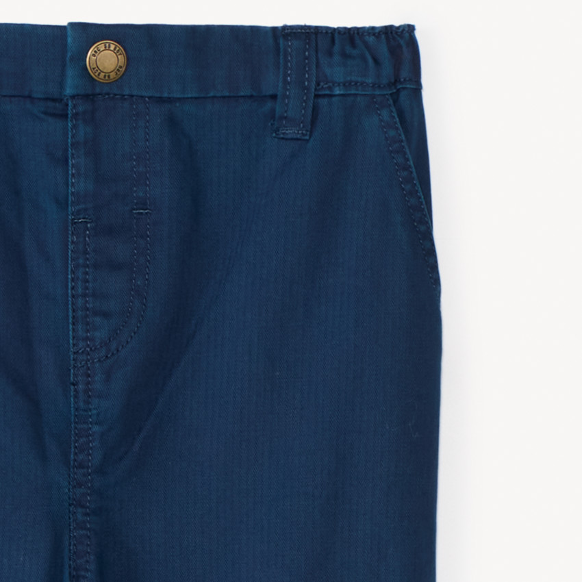 Pantalones de tela con cintura elástica para bebé niño 