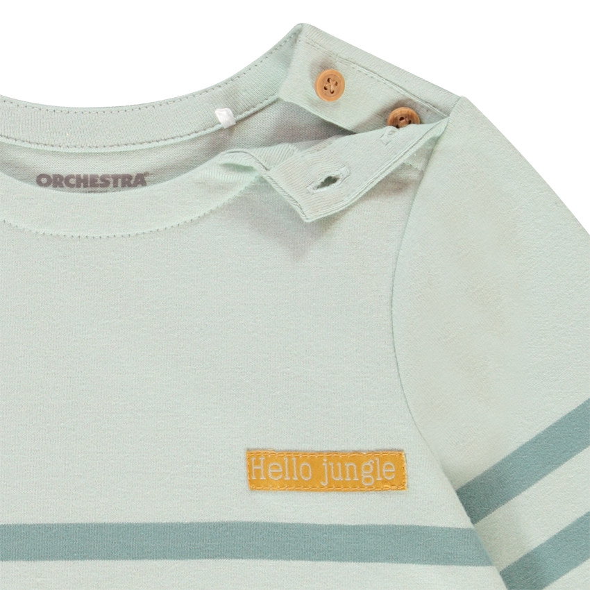 Marinière en coton avec print tigre pour bébé garçon Main Marinière en coton avec print tigre pour bébé garçon