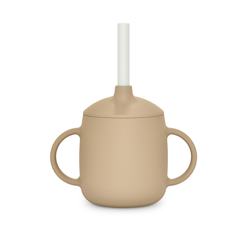 Taza de aprendizaje evolutiva de silicona 3 en 1 Colour Essence beige 
