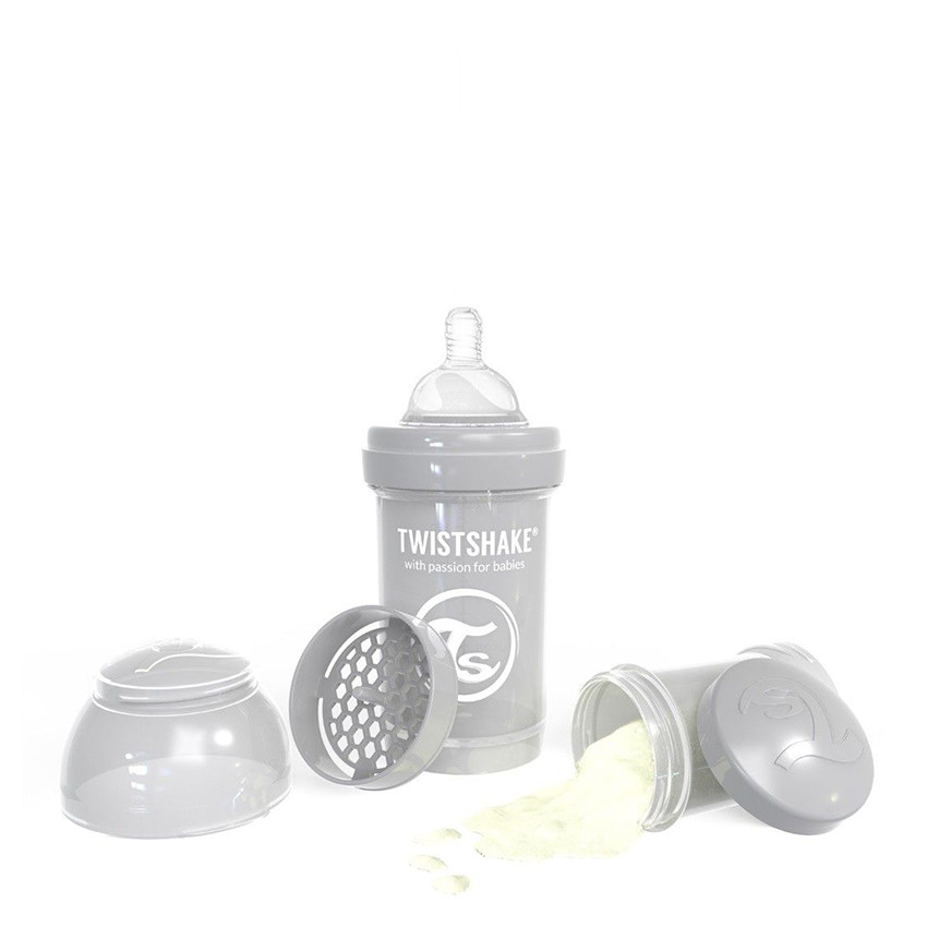 Biberón anticólicos 180 ml - Gris pastel 