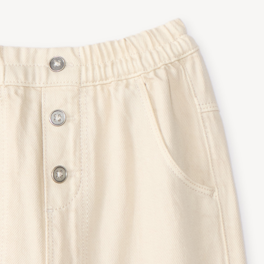 Pantalón de bebé niño de corte globito liso 