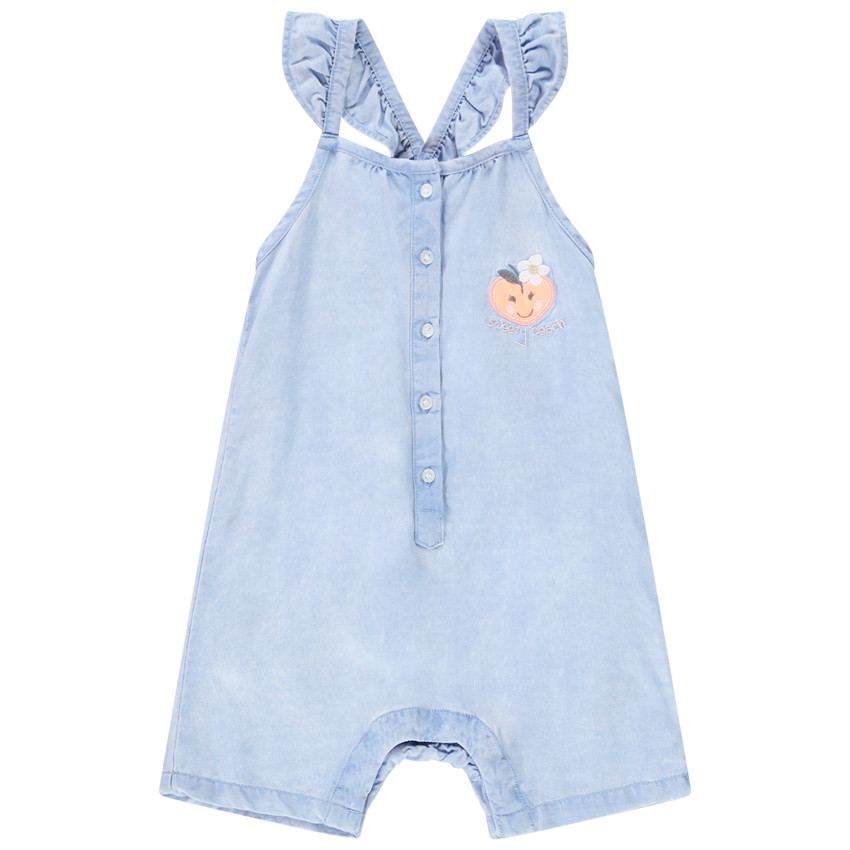 Combishort effet jean pour bébé fille  Additional Combishort effet jean pour bébé fille