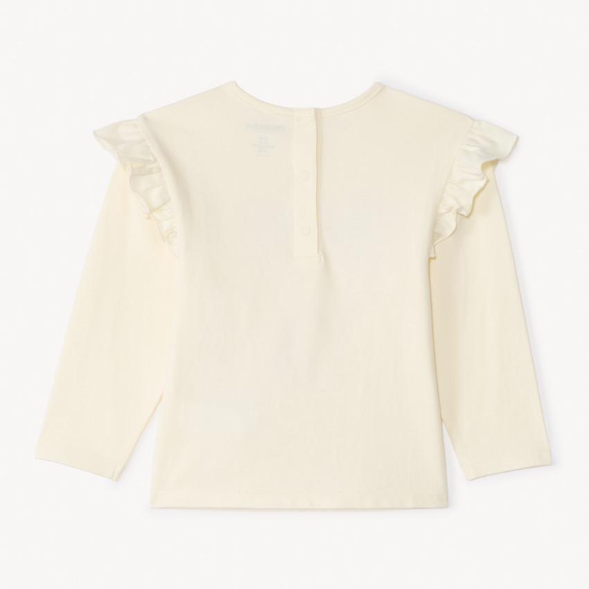 Camiseta de manga larga con estampado divertido para niña bebé. 