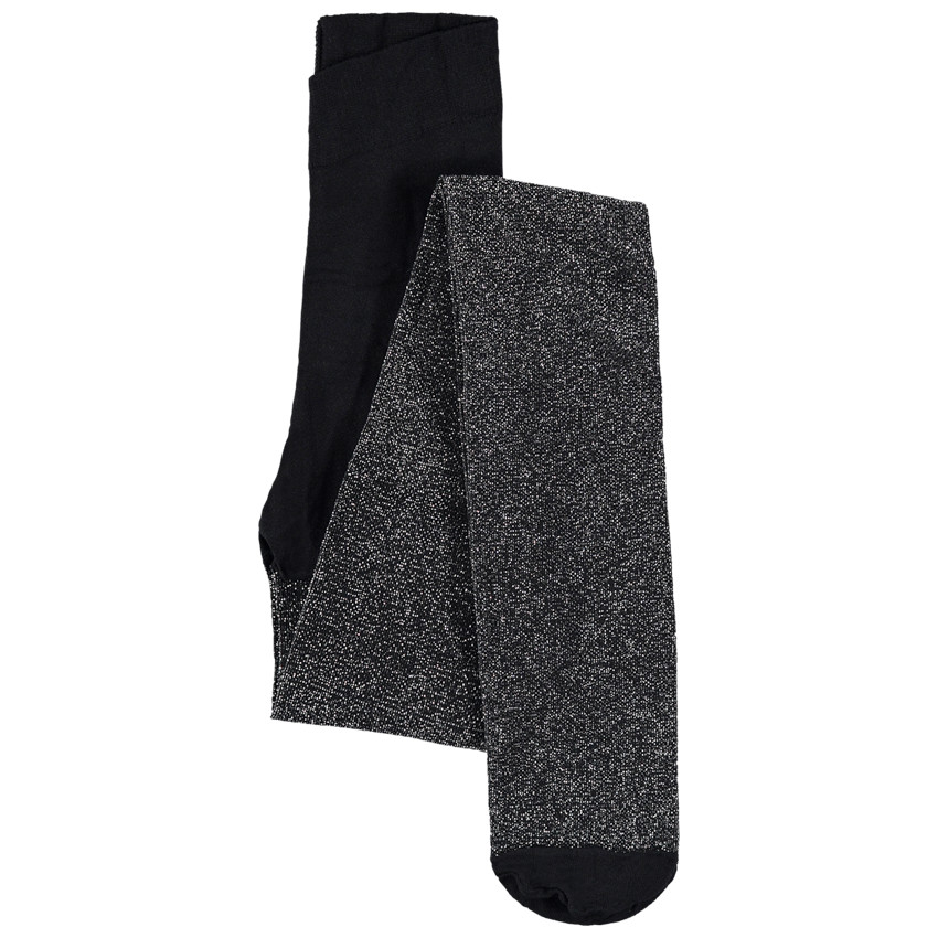 Pack de 2 leotardos gruesos jaspeados para niña 