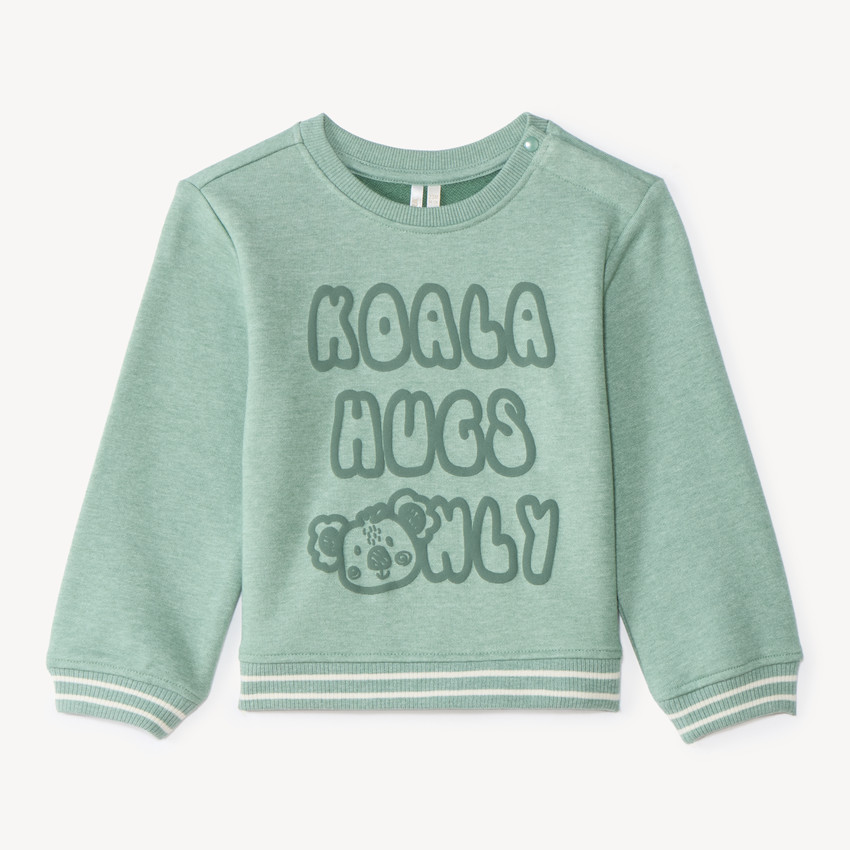 Sudadera de felpa bebé niño con estampado en relieve de koala 