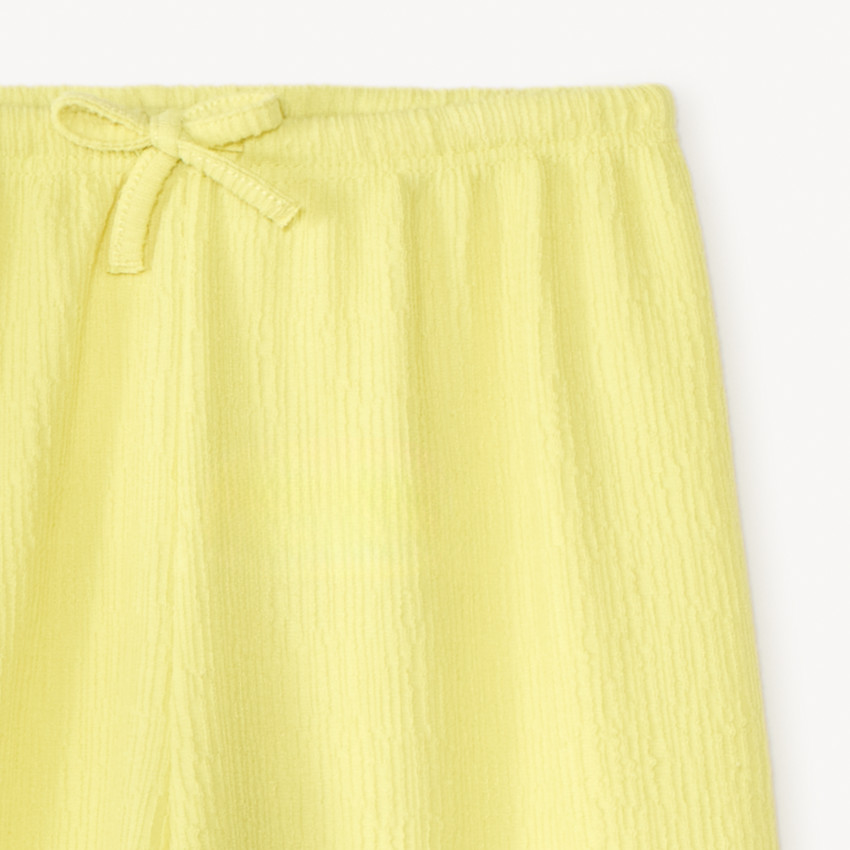 Pantalón fluido de jersey texturizado liso para niña 