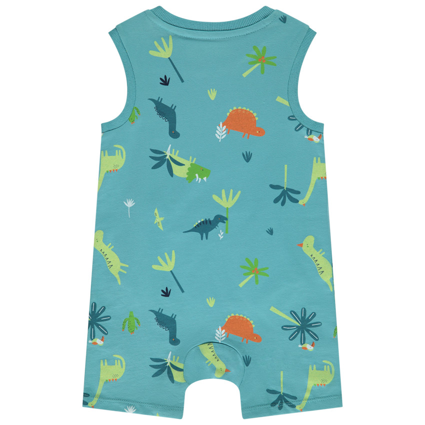 Combinaison courte en maille imprimé dinosaures pour bébé garçon 