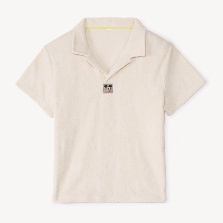 Polo de manga corta de felpa Mickey Disney para niño 