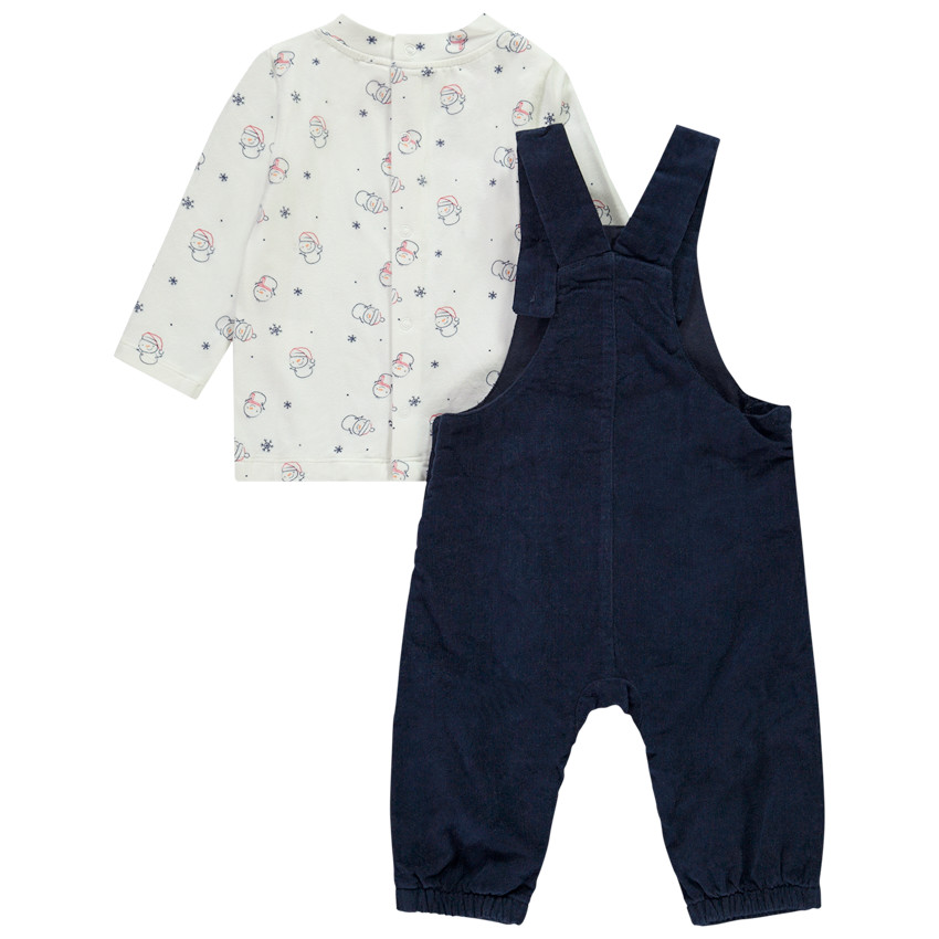 Conjunto de 2 piezas con motivo de muñecos de nieve para bebé niño. 