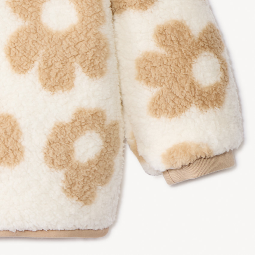 Chaqueta sherpa reversible con capucha para bebé niña 