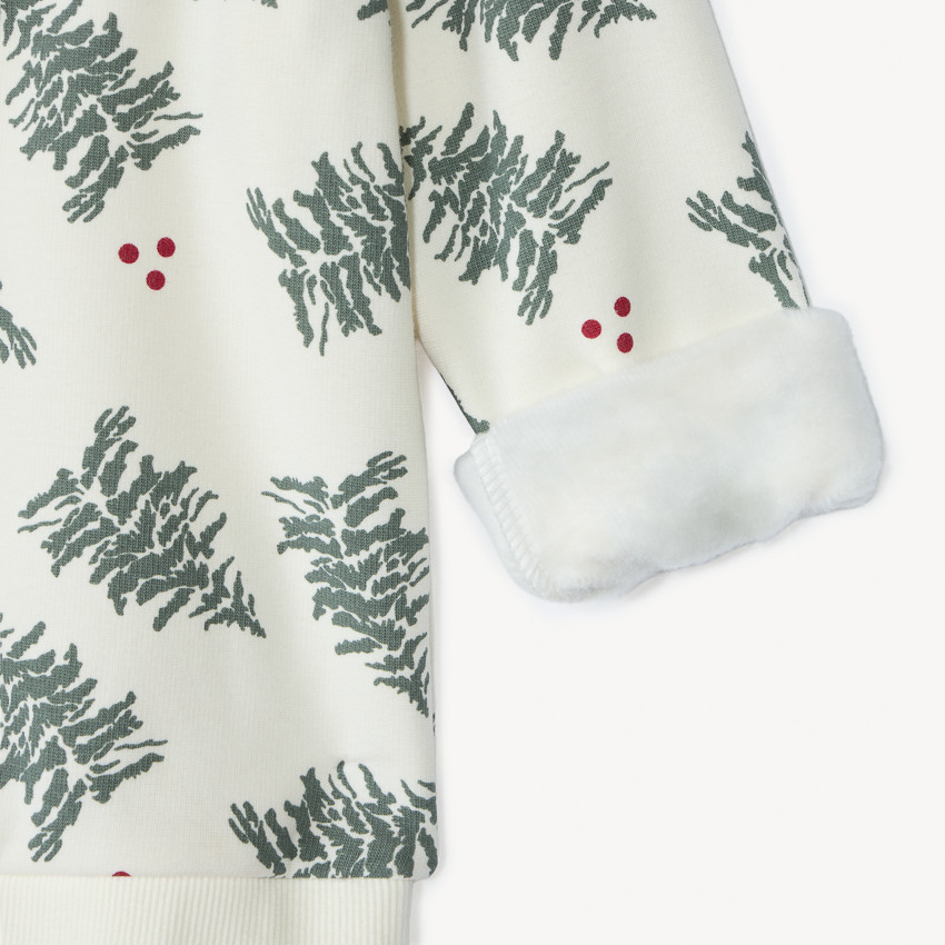 Sweat molleton imprimé sapins pour garçon 