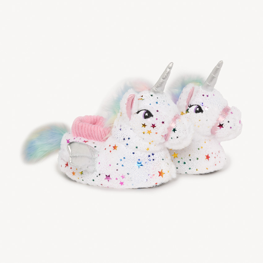 Pantuflas de peluche con estampado de estrellas para niña 