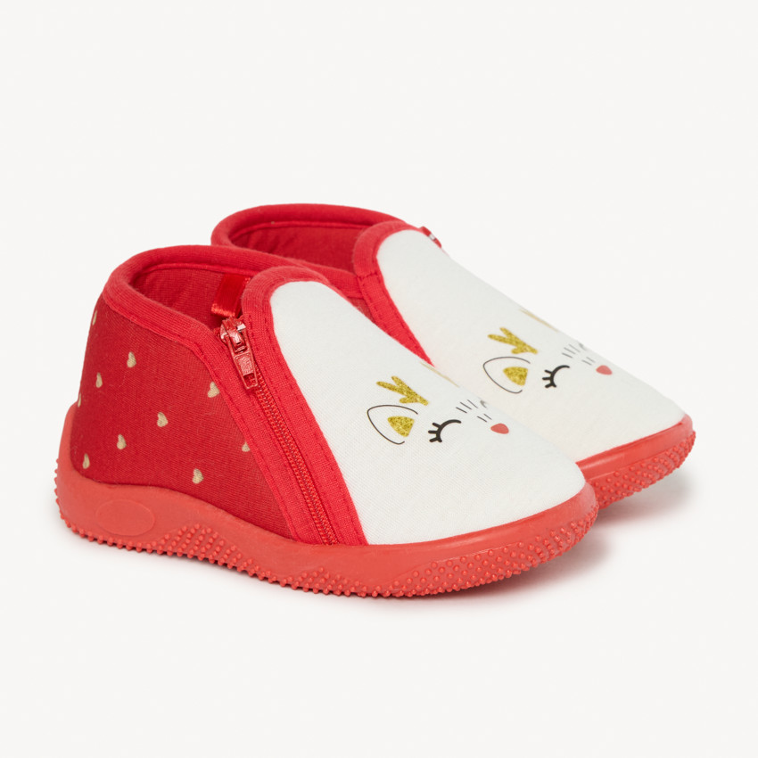 Patucos de reno navideños para bebé niña 