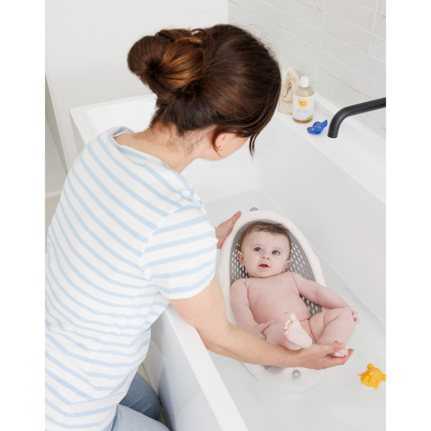 Hamaca de baño plegable de silicona gris/blanco 