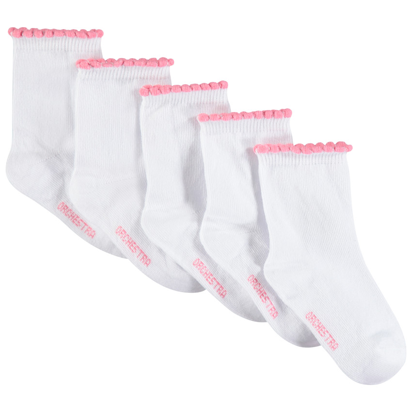Pack de 5 pares de calcetines blancos con borde acanalado fantásticos  Additional Pack de 5 pares de calcetines blancos con borde acanalado fantásticos