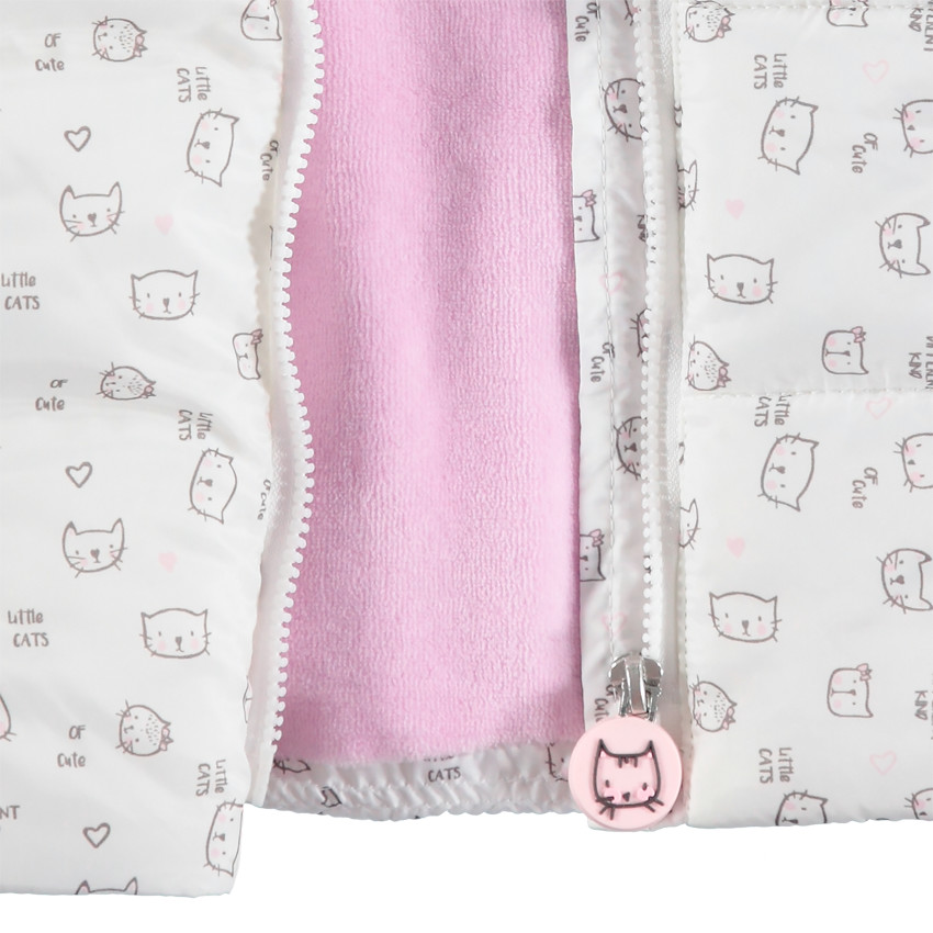 Parka forrada de terciopelo con motivos de fantasía 