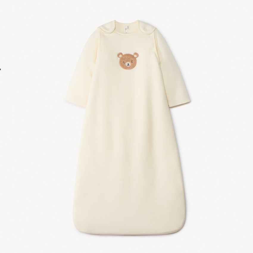 Pelele de oso de felpa con mangas desmontables TOG 4 para bebé 