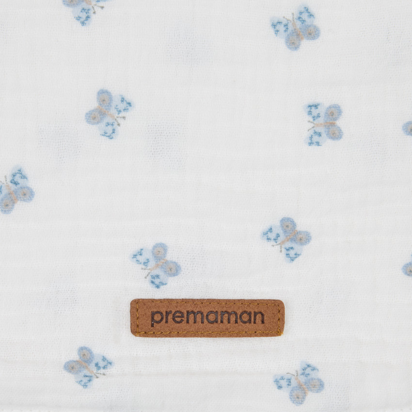 Manta de gasa de algodón 100 x 100 cm - Pequeñas Flores 