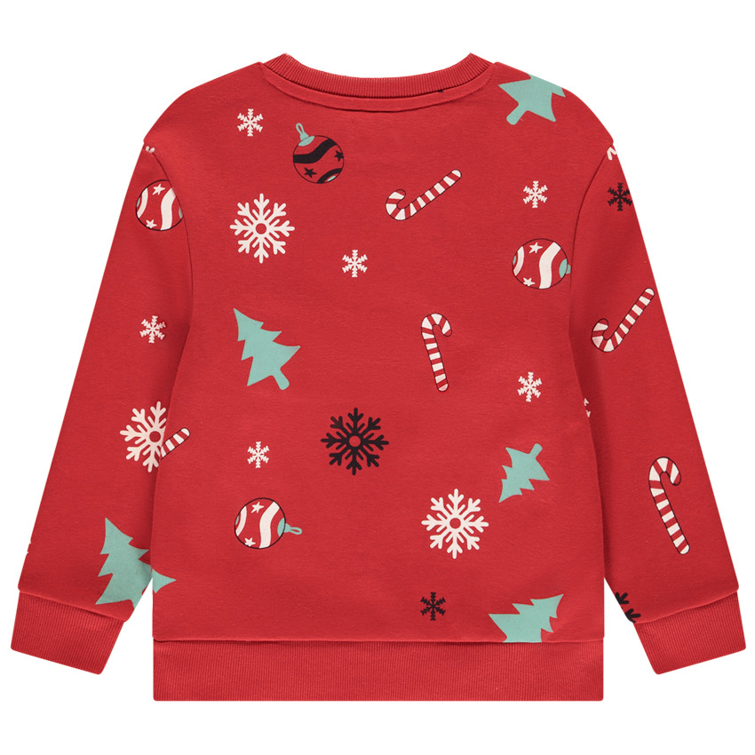 Sudadera de felpa estampada de Navidad para niño 