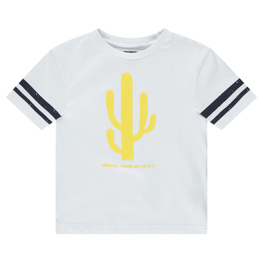 Camiseta de manga corta con bandas y cactus estampados  Additional Camiseta de manga corta con bandas y cactus estampados