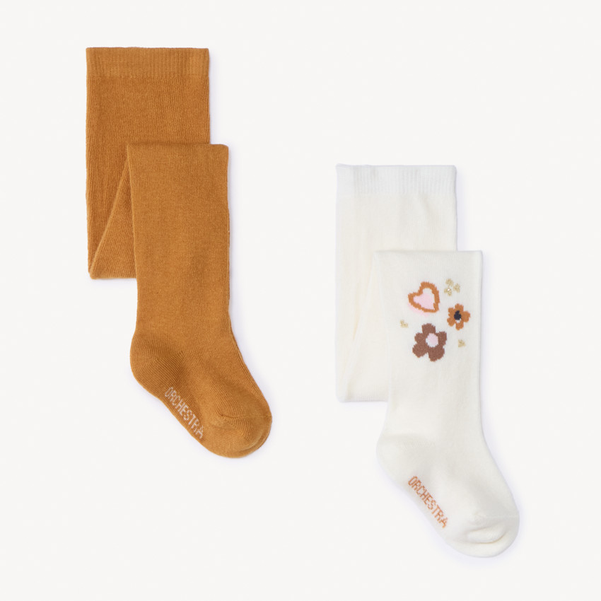 Lote de 2 medias gruesas para niña bebé 