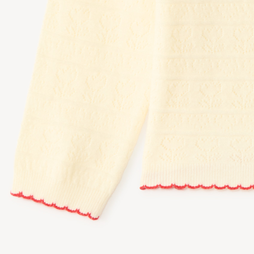 Chaleco y camiseta de bebé niña de punto con diseño. 