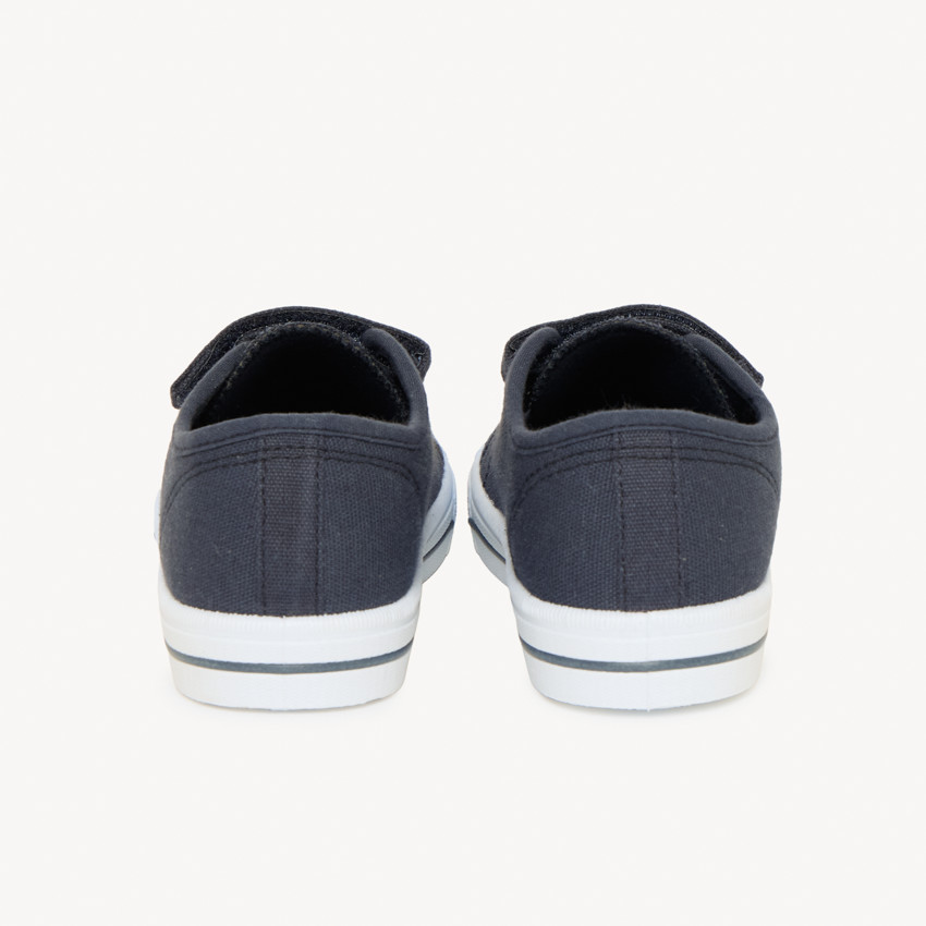 Zapatillas bajas de tela con velcro y cordones elásticos para niño 