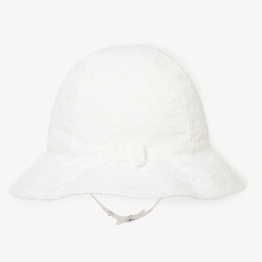 Charlotte de bordado inglés con lazo para niña 