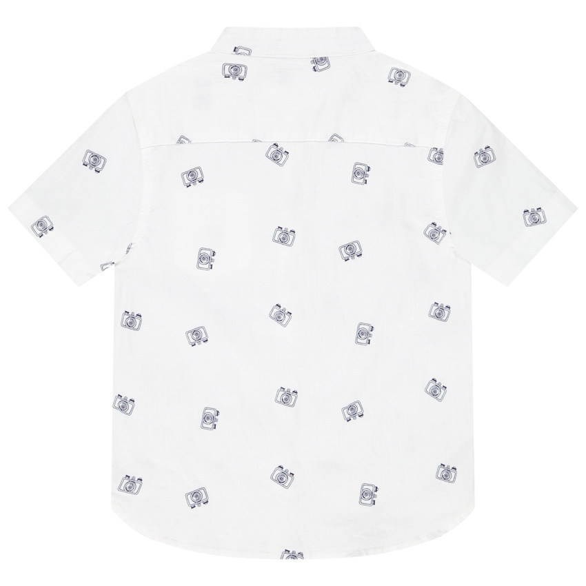 Camisa manga corta cuello mao 