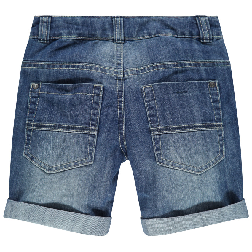 Bermudas de jean con efecto desgastado para niño 