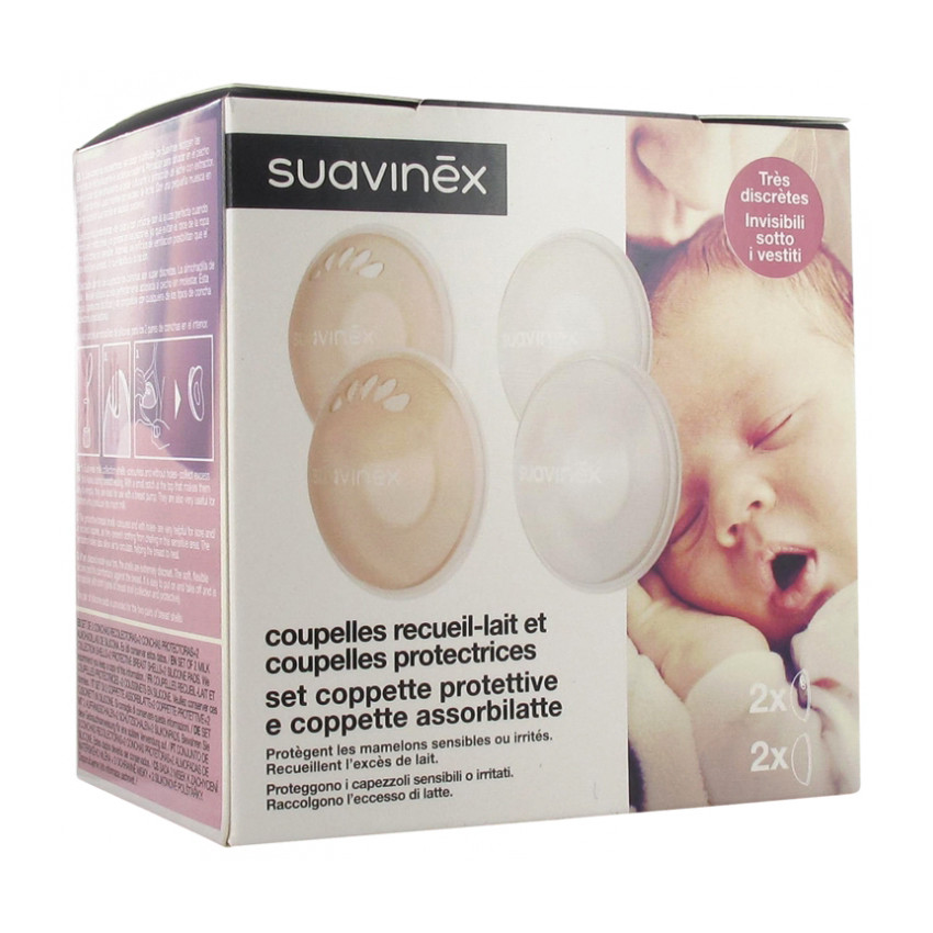Lote de 2 conchas protectoras + 2 conchas recolectoras 
