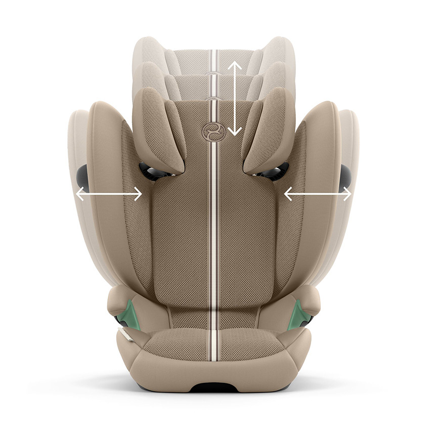 Silla de auto plegable Solution G2 i-Fix tejido Plus almond beige 
