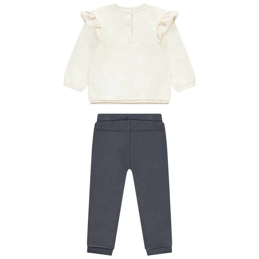 Conjunto de jogging y sudadera con volantes para bebé niña 