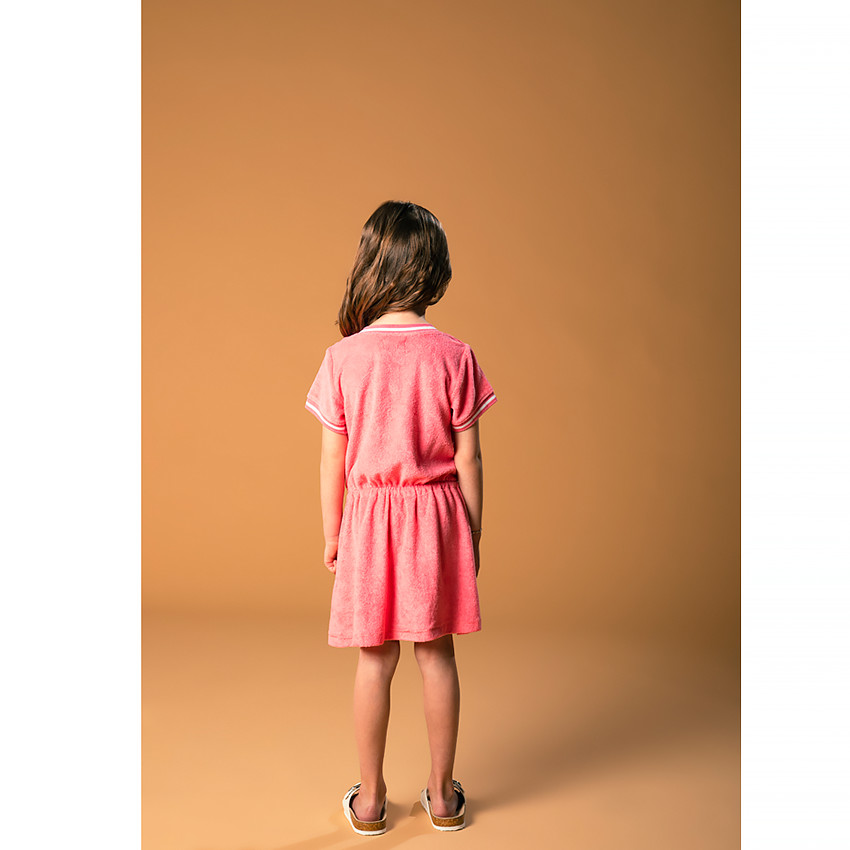 Vestido de playa de rizo para niña 