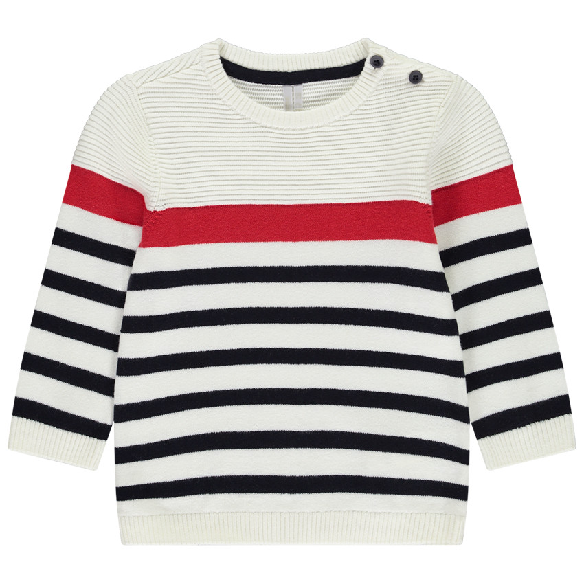 Jersey rayado de punto fantasía para bebé niño 