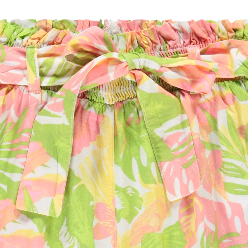 Pantalón fluido estampado exótico para niña 