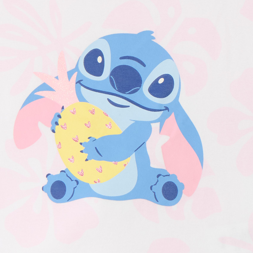 Conjunto de 2 piezas camiseta + short Stitch de Disney para niña 