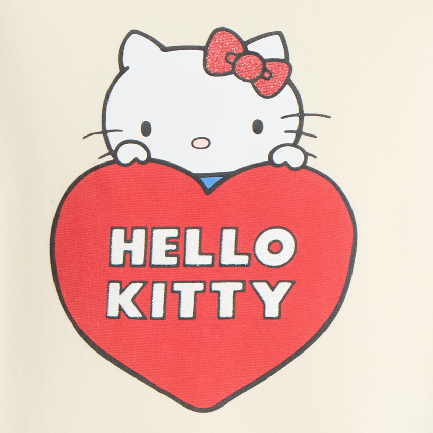 Sudadera de niña de felpa oversize con estampado de Hello Kitty 