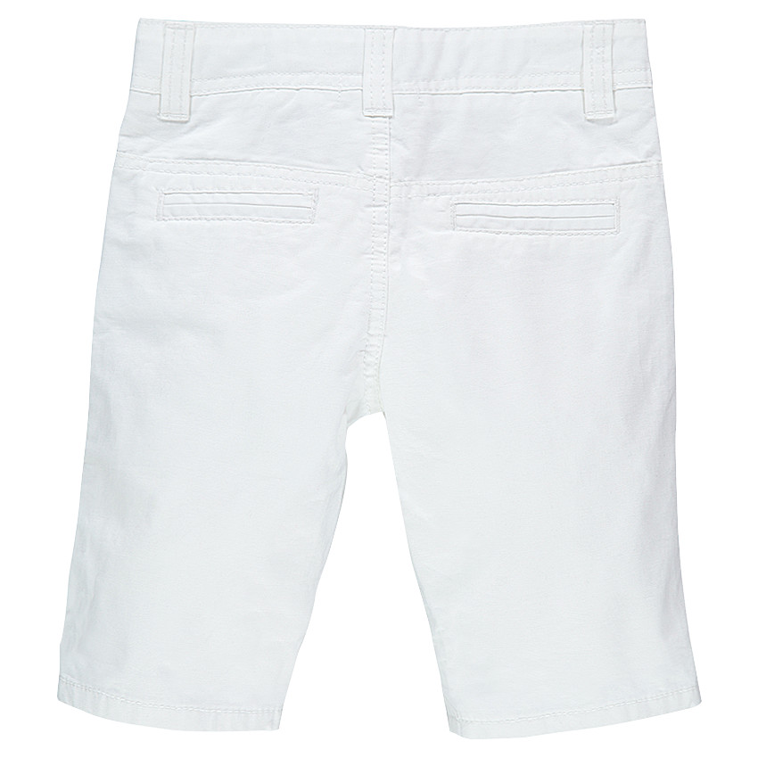 Bermudas lisas de algodón y lino 