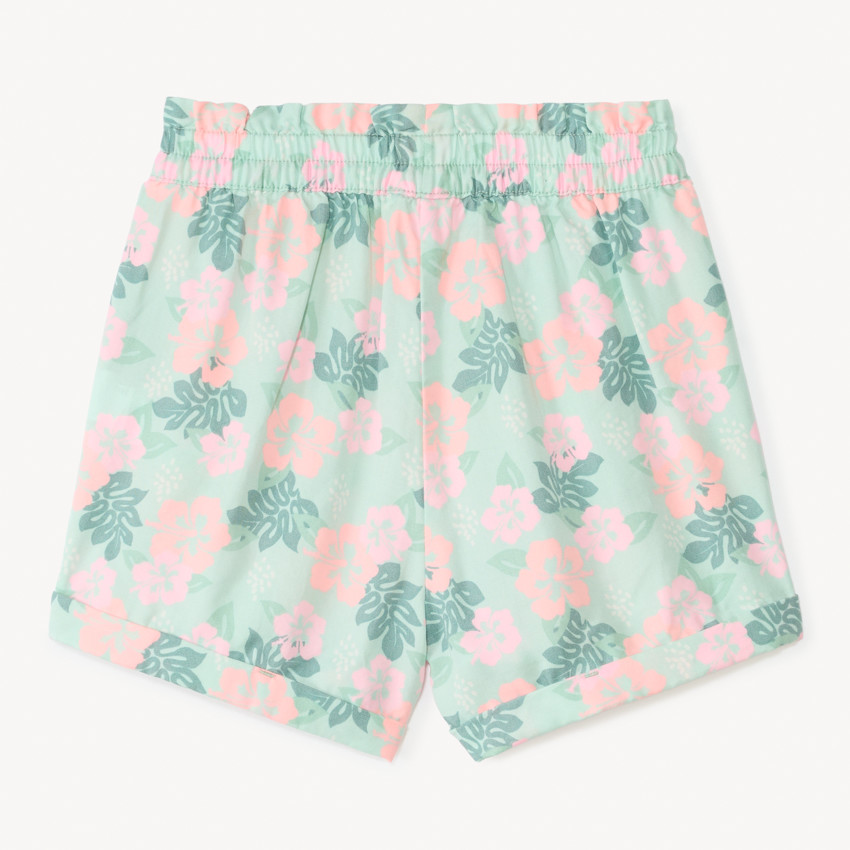 Short de tela con estampado divertido para niña 
