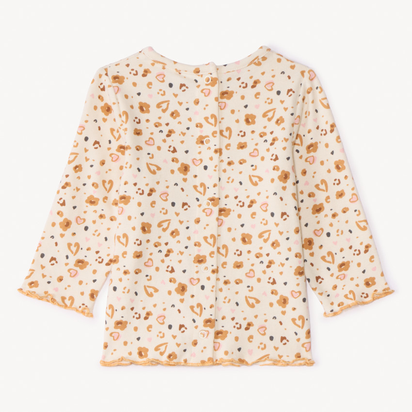 Conjunto de 2 piezas con estampado de leopardo para niña. 