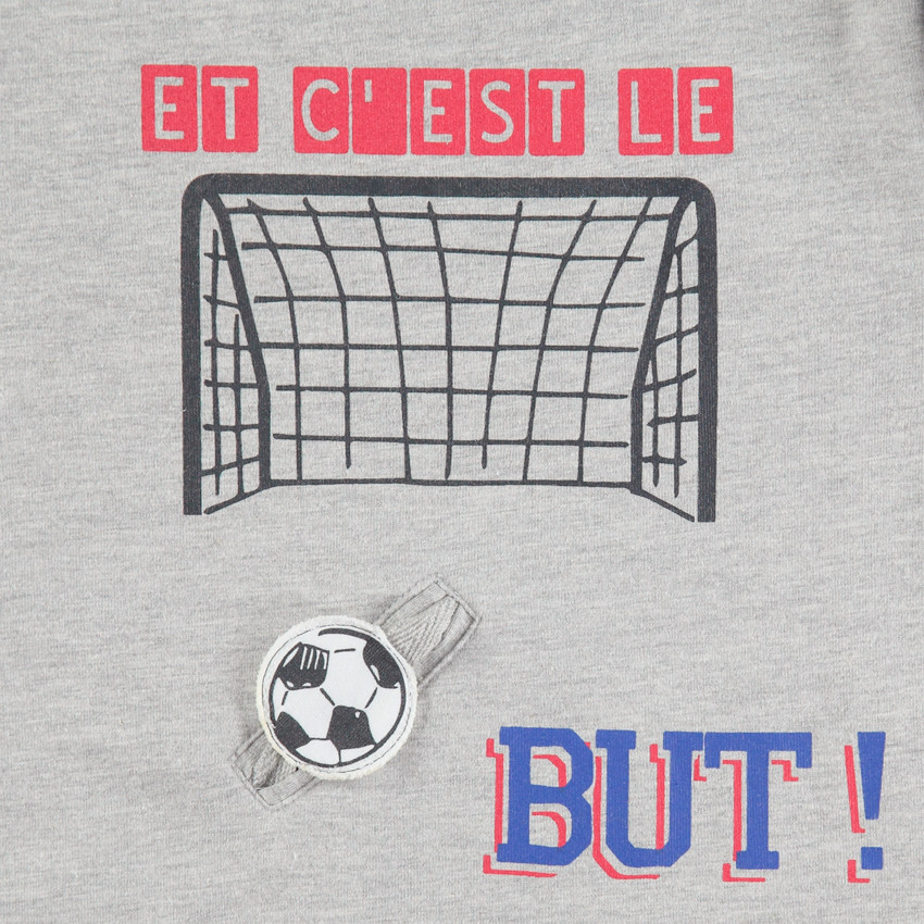 Pijama de punto con dibujos de football estampados 