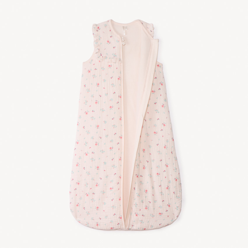 Saco de dormir de gasa TOG 2.5 con estampado de flores para niña bebé 