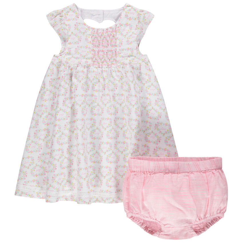 Conjunto con Vestido de flores y bloomer de rayas  Additional Conjunto con Vestido de flores y bloomer de rayas