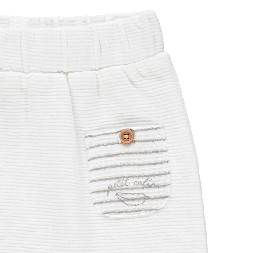 Conjunto polo rayado y pantalón algodón orgánico 