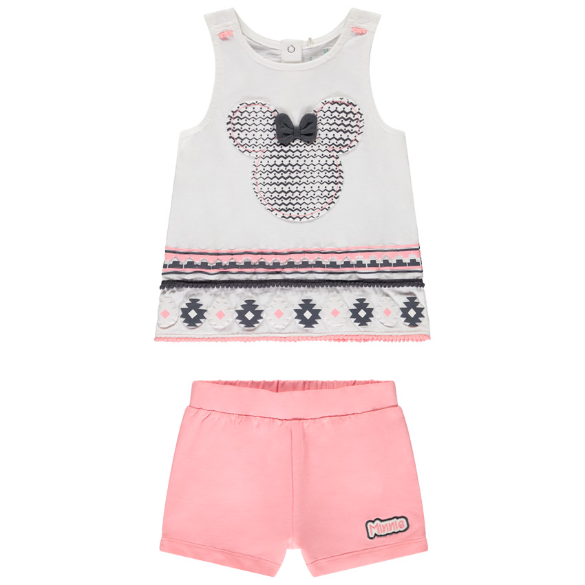 Conjunto de short y top sin mangas Minnie Disney para bebé niña 