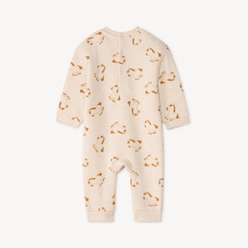 Monosuit de felpa con estampado de caballos para bebé niño 