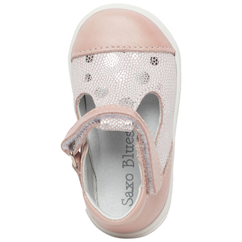Salomés en cuir rose irisé à pois   Additional Salomés en cuir rose irisé à pois