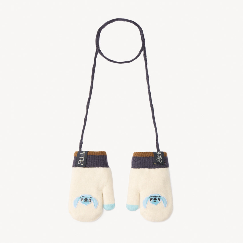 Moufle reliées en tricot Stitch Disney pour bébé garçon 
