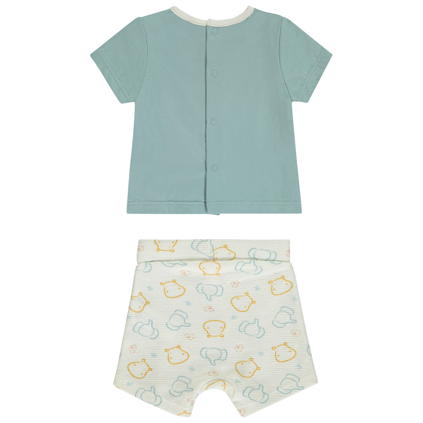 Conjunto 2 piezas con motivo de hipopótamo para bebé niño 